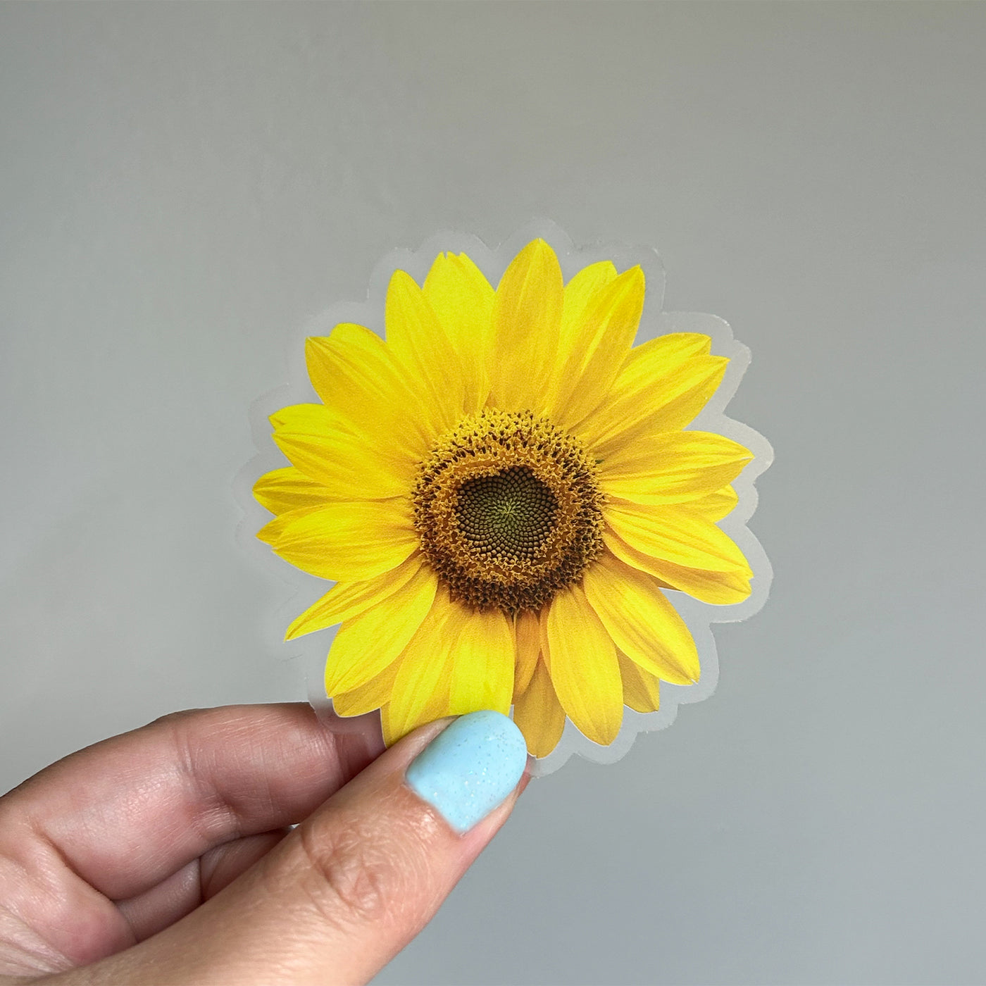 Clear Sunflower Vinyl Sticker