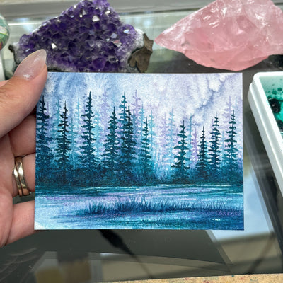 Small 4x3" Watercolor Landscape Painting #07
