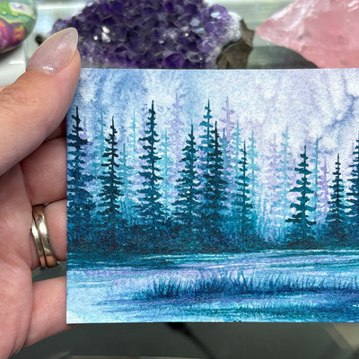 Small 4x3" Watercolor Landscape Painting #07