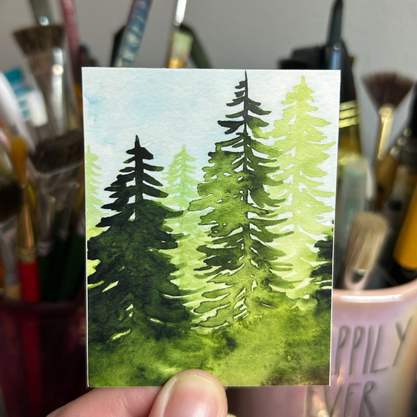 Watercolor Woodland Vinyl Sticker