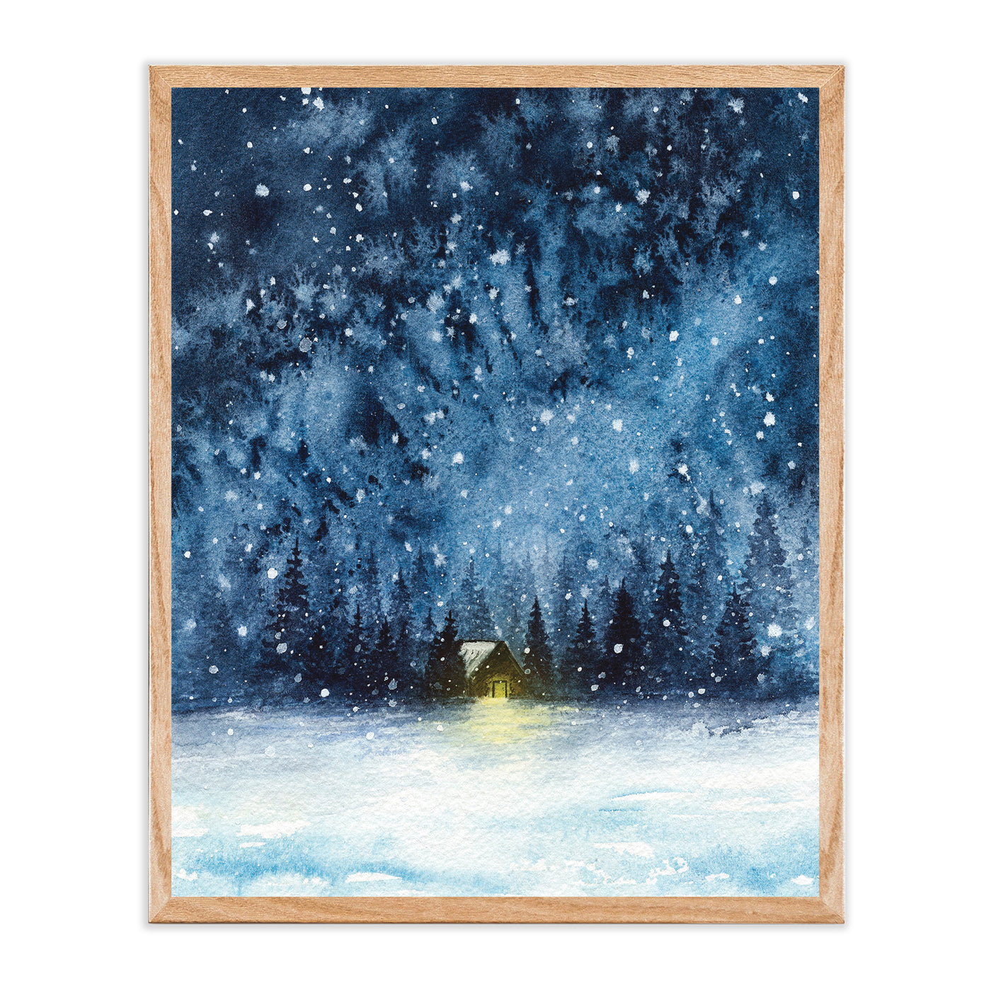 Winter Cabin Art Print