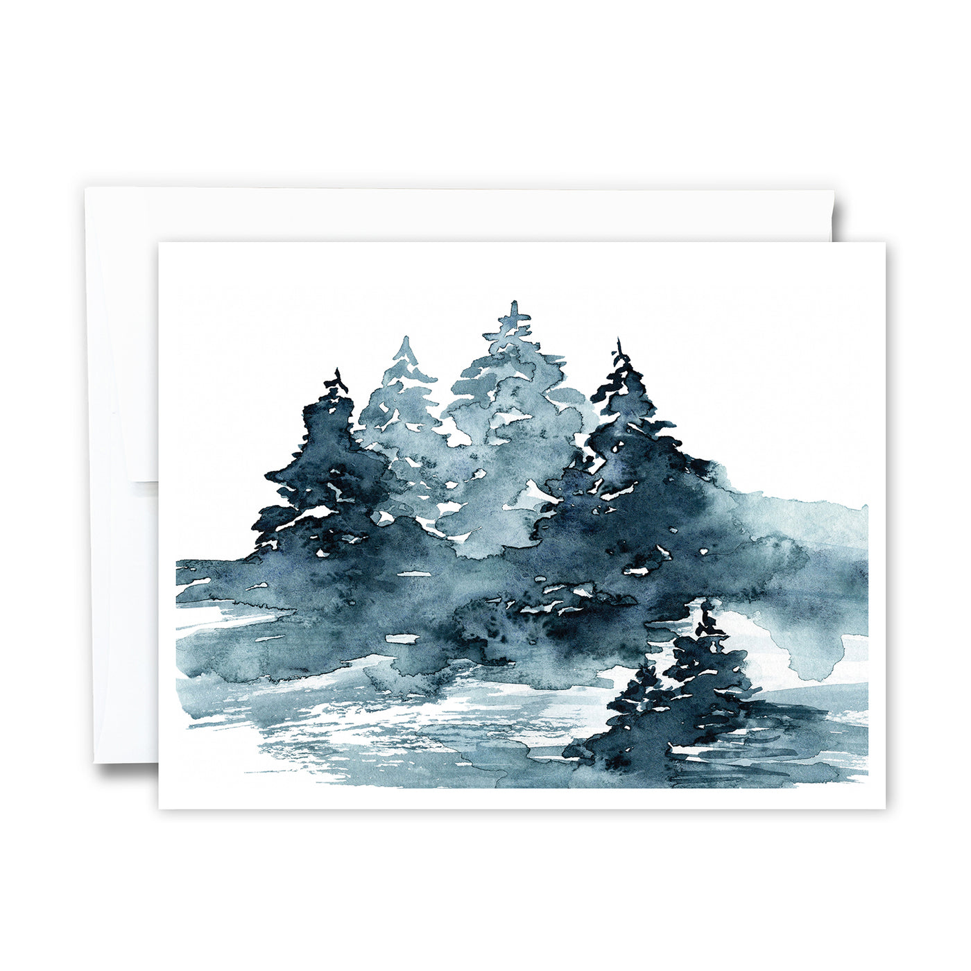 Winter Pines Greeting Card