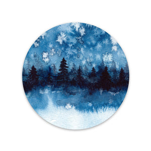 Winter Tree Line Vinyl Sticker