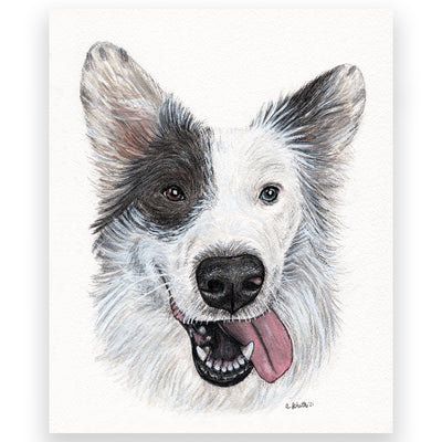 8x10 Custom Pet Portrait Painting by Green Artist Designs