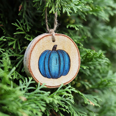 Cinderella Pumpkin Wood Ornament