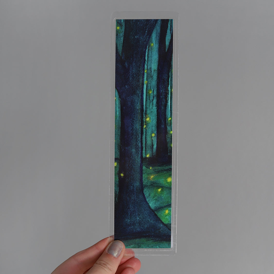 Firefly Forest Bookmark by Green Artist Designs
