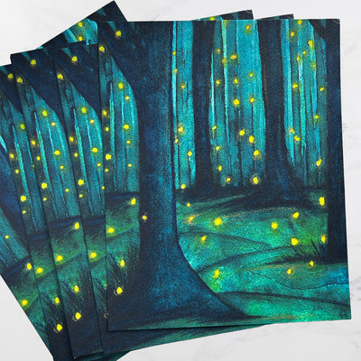 firefly forest art print seconds sale
