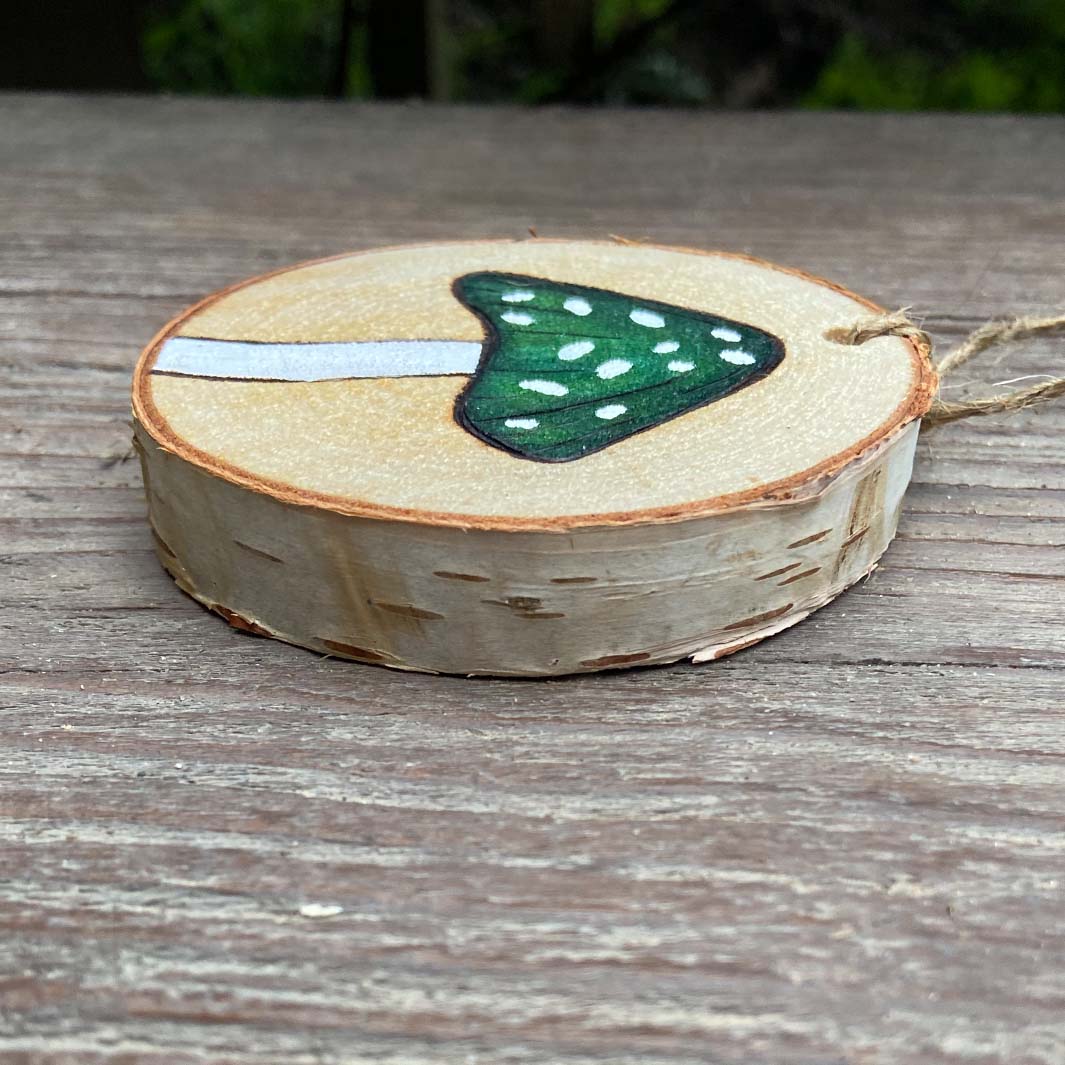 Wood Burned Holiday Ornament by Green Artist Designs