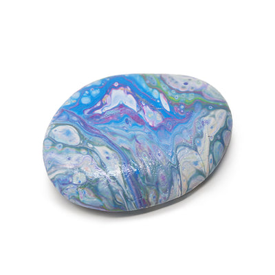 Fairy Pond Painted Rock by Green Artist Designs