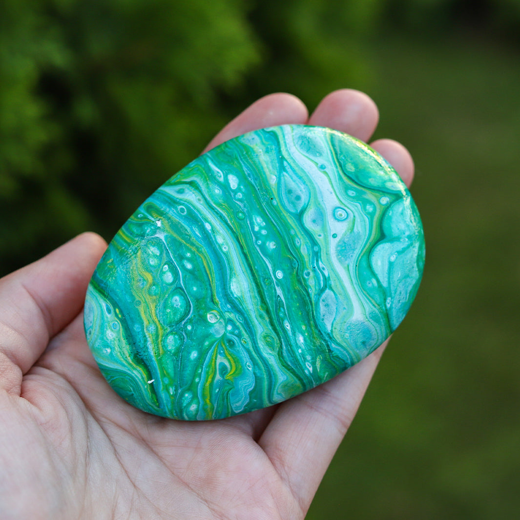 Painted River Rock Art by Green Artist Designs