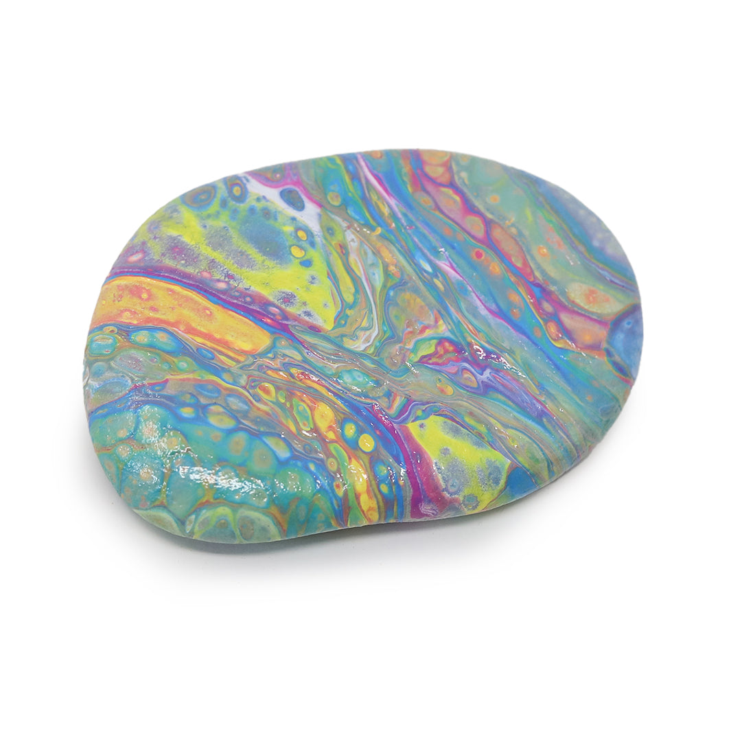 Rainbow Painted Rock - Rock Art For Sale – Green Artist Designs