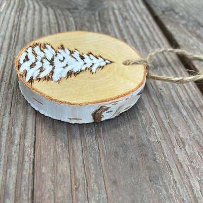 Wood Burned Christmas Ornament by Green Artist