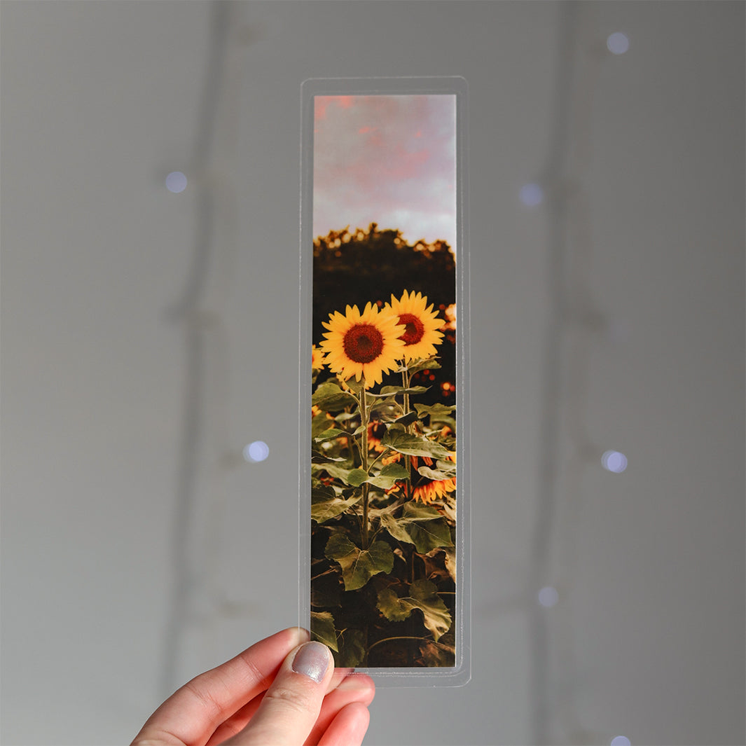 Sunflower Field Bookmark by Green Artist Designs