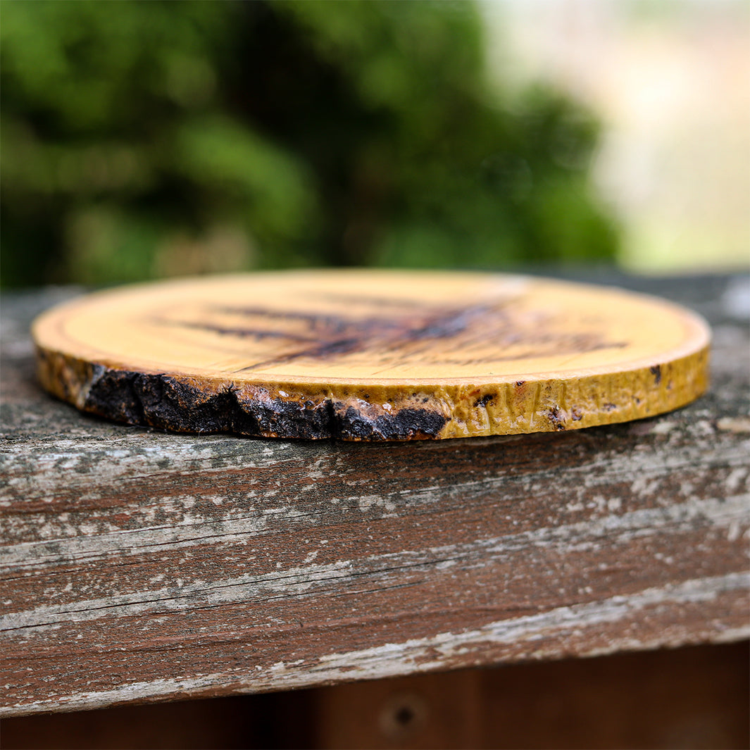 Rustic wood coasters